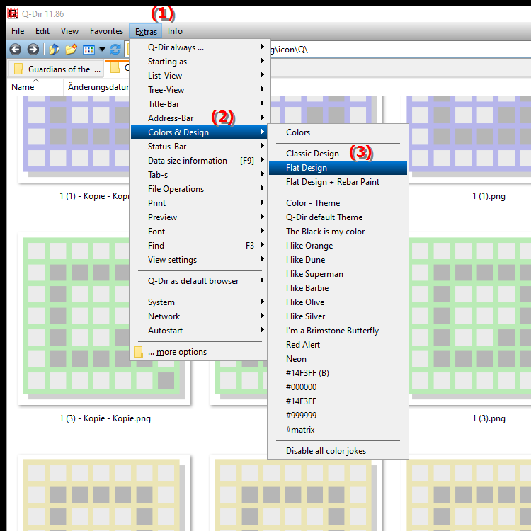 How does flat design affect the appearance of File Explorer